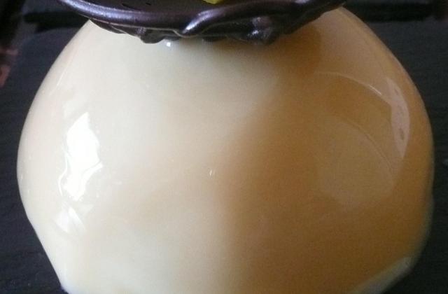 Entremet mousse mangue et chocolat blanc - Photo par jesscuisine