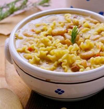 Soupe de Haricots Tarbais à l"Italienne et pâtes par Silvia Santucci - Photo par Haricot Tarbais Tradition