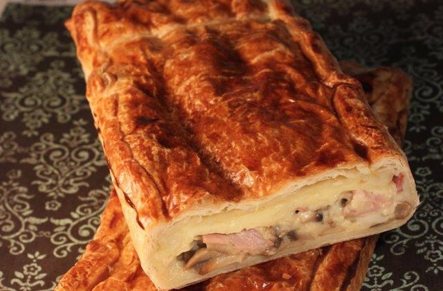 Feuilleté au jambon, aux champignons et à l"emmental - Photo par virginHd3