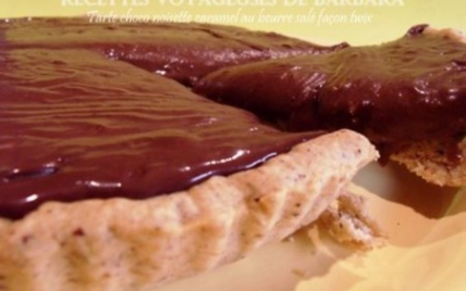 Tarte choco noisette caramel au beurre salé façon twix - Photo par Barbara1