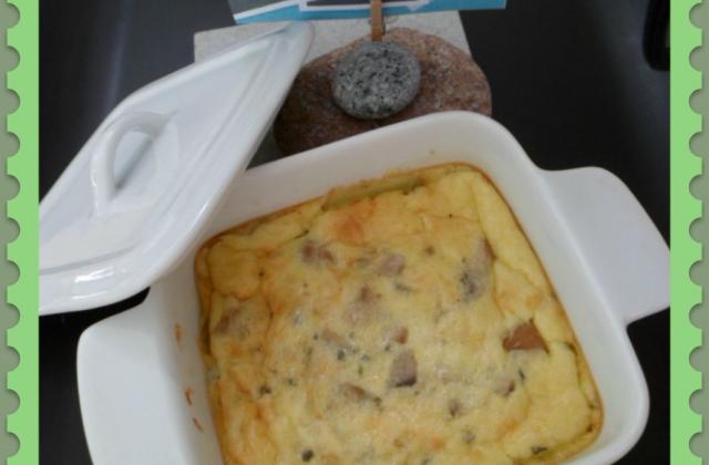 Cocottes roquefort-jambon et champignons - Annick