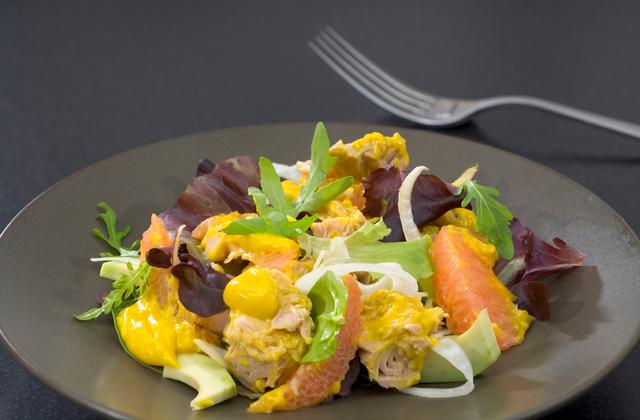 Salade fraîche thon, pamplemousse et moutarde - Photo par Amora