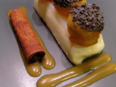 Panna cotta à la cannelle et ses billes de pommes CALVAmélisée - misstiny