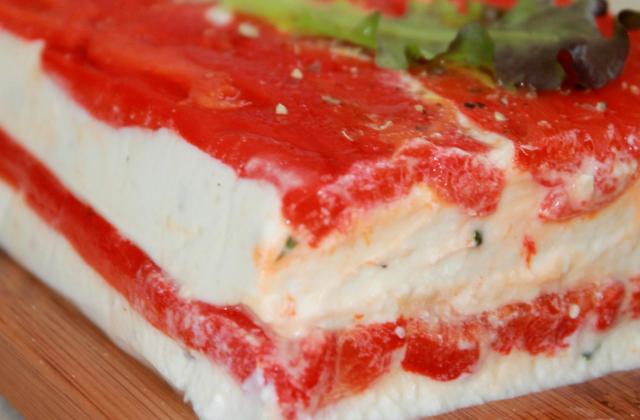 Terrine de poivron grillé, chèvre frais et basilic - Photo par guilleNM