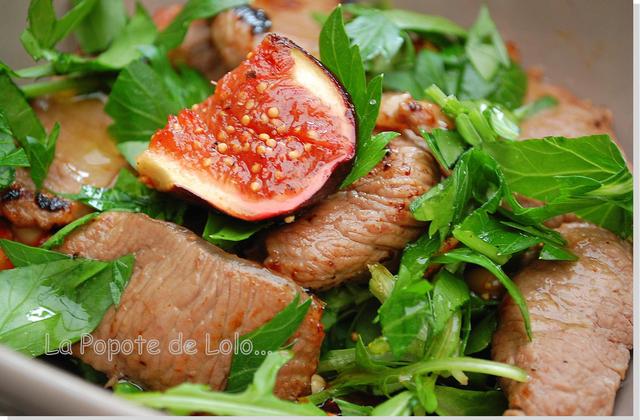 Salade tiède de filet d'agneau presto... - Photo par lapopotedelolo