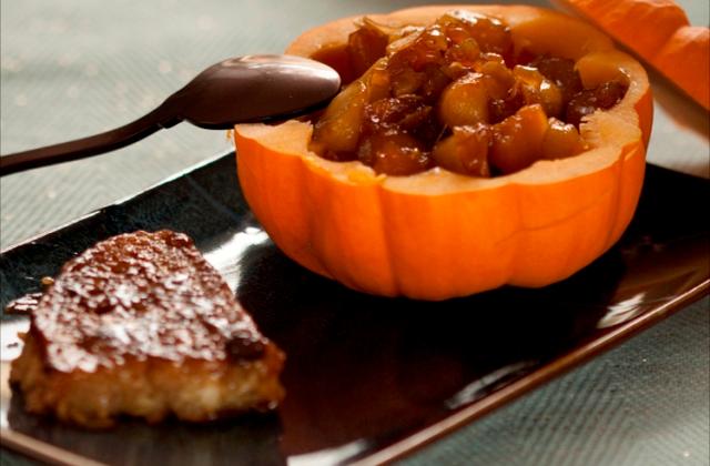 Brioche perdue et fruits d'automne, caramel beurre salé - Photo par ademay