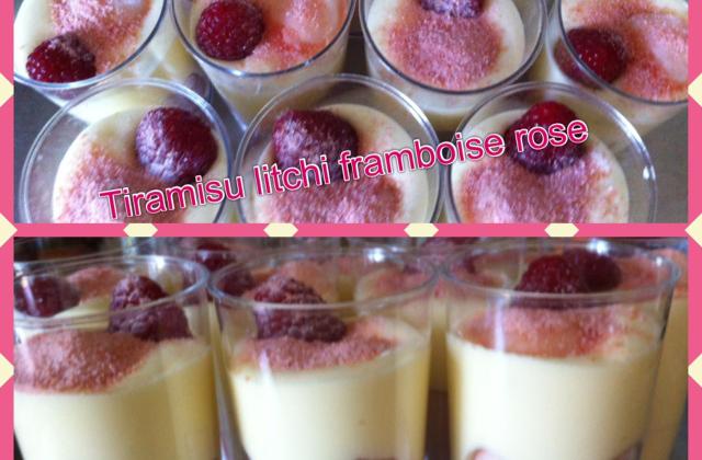 Tiramisu litchi framboises rose - Photo par la passion de nath