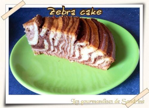 Zebra cake menthe chocolat - Les gourmandises de Sandrine
