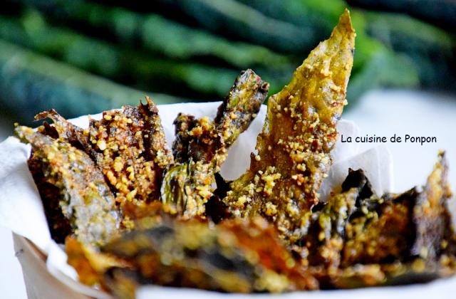 Chips de chou kale aux épices indiennes - Photo par Ponpon