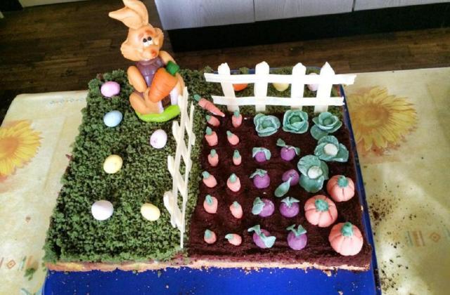 Gâteau jardin de Pâques - sanddw
