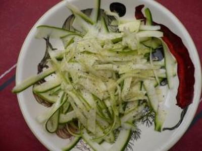 Carpaccio de courgettes - idugue