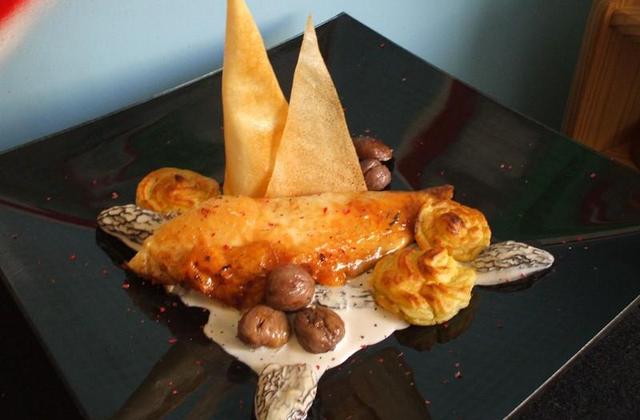 Dinde de Noël aux marrons, sa sauce aux morilles et ses pommes duchesse ! Plat familial - Photo par Recette de Benzo