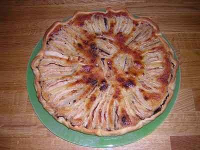 Tarte aux poires et chocolat fondu - Photo par vansieleghem jacqueline