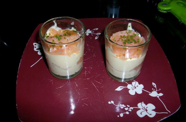 Verrines saumon fumé et mascarpone citronnée - Photo par lylineq