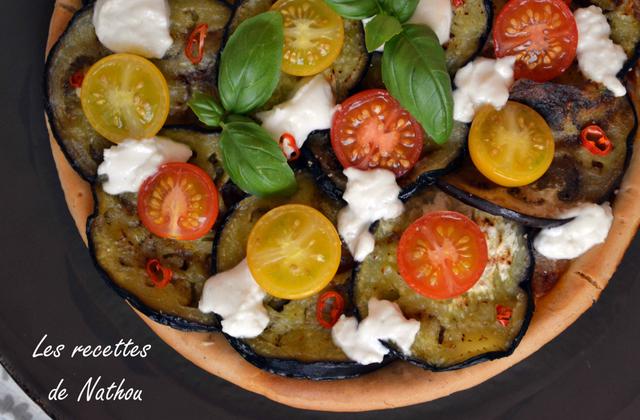 Tarte aubergines, tomates-cerise et chèvre - Photo par Invité