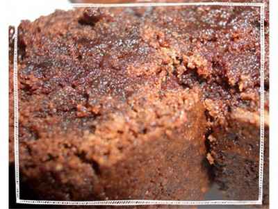Cake façon Brownie chocolat-carambar et sa touche de fève Tonka - Photo par charliG
