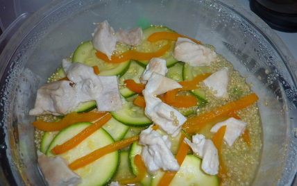 Poulet courgette au micro-onde - Photo par hatchei