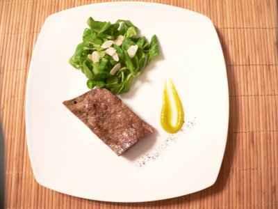 Foie de veau au poivre, purée de mangue - 750g
