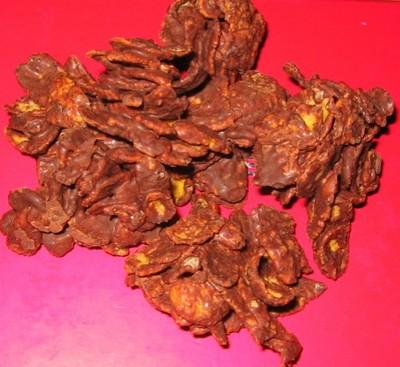 Rose des sables à la végétaline, chocolat noir et zeste d'orange - Photo par orsattoni sylvie