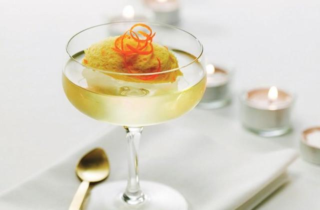 Champagne : Gelée de champagne et mousse de clémentine - Photo par Cedus Le sucre