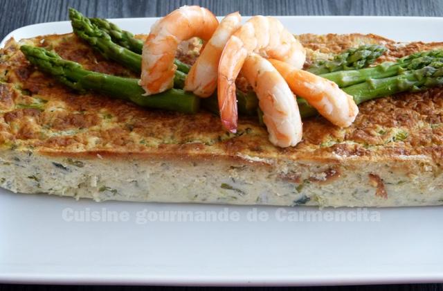 Terrine d’asperges vertes aux gambas et crabe - Photo par Carmen