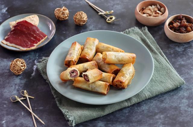 Bouchées de pâte filo au foie gras et Magret fumé - Photo par Silvia Santucci