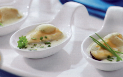 Bouchées de moules, sauce ciboulette - Photo par meynad