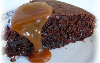 Gâteau chocolat et caramel salé - Photo par delf745