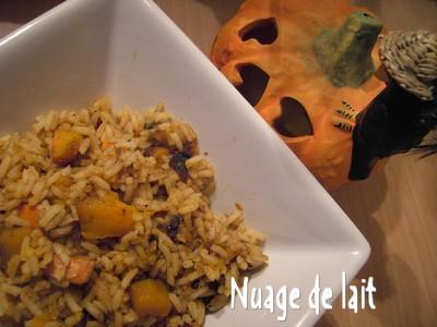 Riz aux épices et Potimarron - Photo par Nuage de Lait