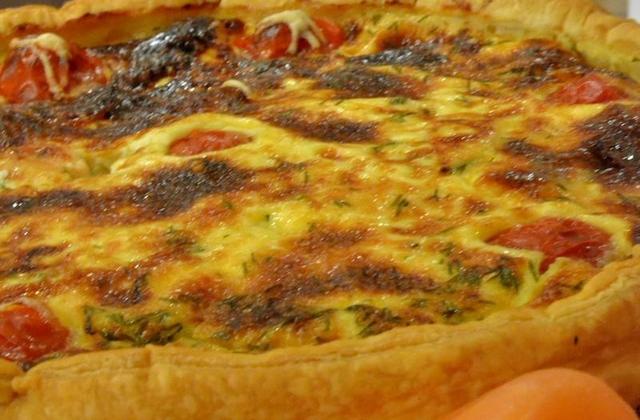 Quiche de saumon au St Môret - Photo par 750g