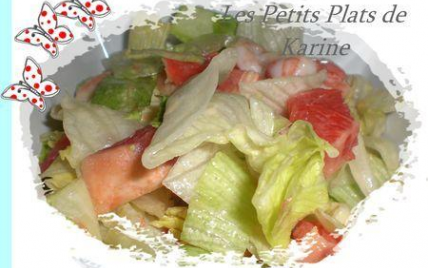 Salade iceberg, pomelos et crevettes - karineO8