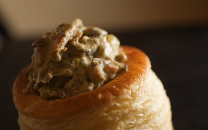 Vol-au-vent maison au poulet et champignons "Bombay" - Photo par Délice & Sens