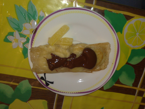 Banane en brick sauce chocolat - Photo par labassO