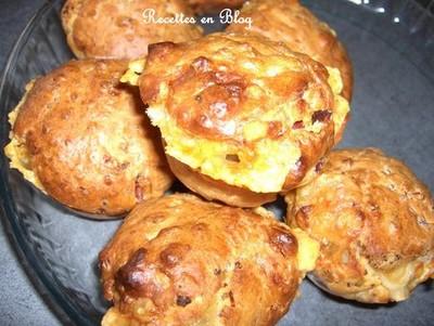 Muffins au jambon, fromage et basilic - Photo par recettL