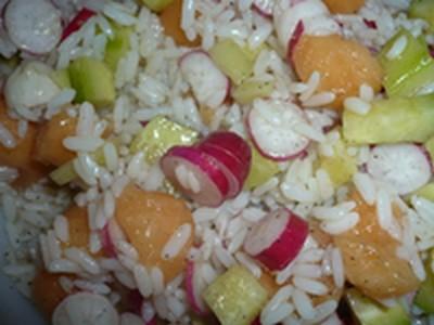 Salade de saison au riz et légumes - Photo par wattezbrigitte
