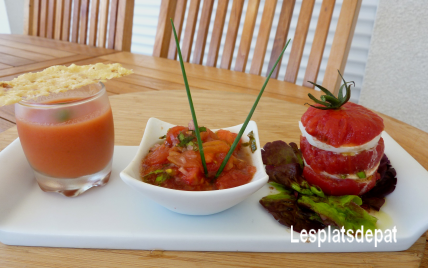 Tomate froide en variations - Photo par Lesplatsdepat
