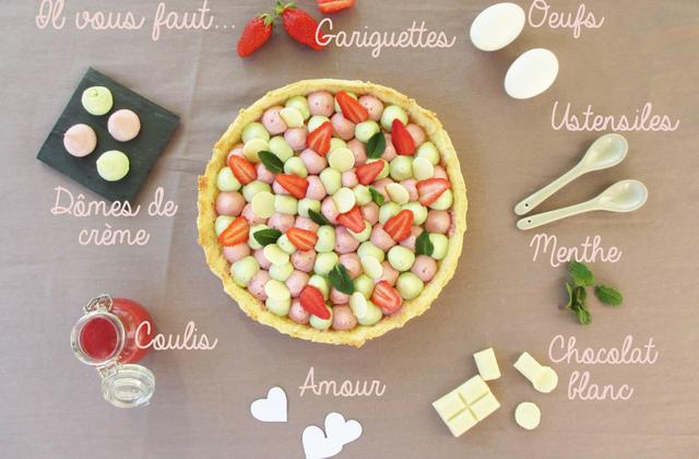 Tarte gourmande fraise & menthe - Photo par Carottesjaunestomatesroses