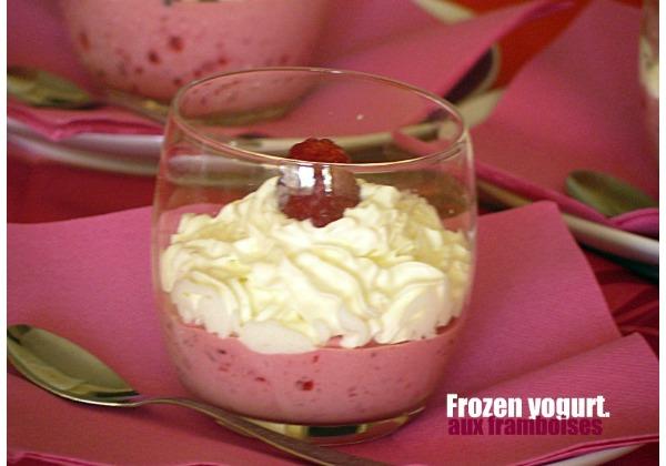 Frozen yogurt à la framboises - Photo par lindabeldje