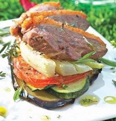Côtelettes de canard et légumes grillés aux senteurs de Provence - Photo par 750g
