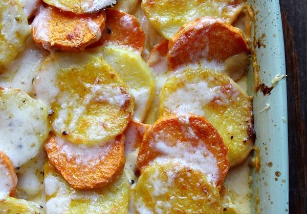 Recette - Gratin De Pommes De Terre Et Patates Douces | 750g