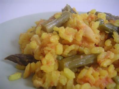 Riz à la morue et aux asperges verts - cristiXX