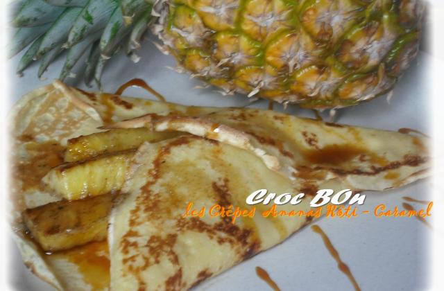 Crêpes ananas rôti et caramel - Photo par crocbo