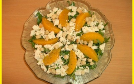 Salade de roquette aux oranges et féta - Photo par biscottine