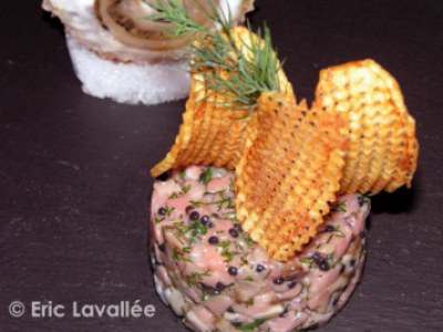 Tartare filet de veau aux huîtres de l'Ile de Sein d'Eric Lavallée - Photo par ericlavallee