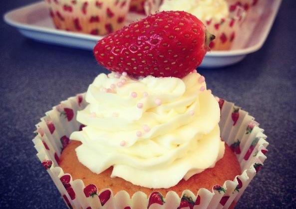 Cupcakes fraises - stephanieluvshopping