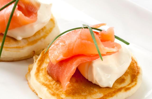 Blinis au saumon et au fromage frais - Photo par 750g