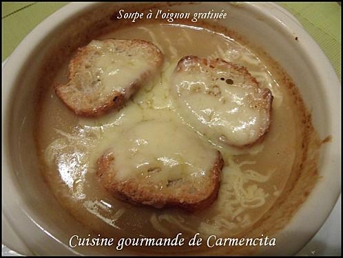 Soupe à l'oignon gratinée - Photo par Carmen