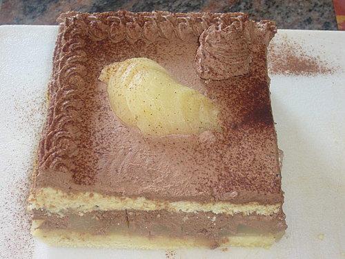 Gâteau poires / chocolat (entremet) - Photo par thierrGEe