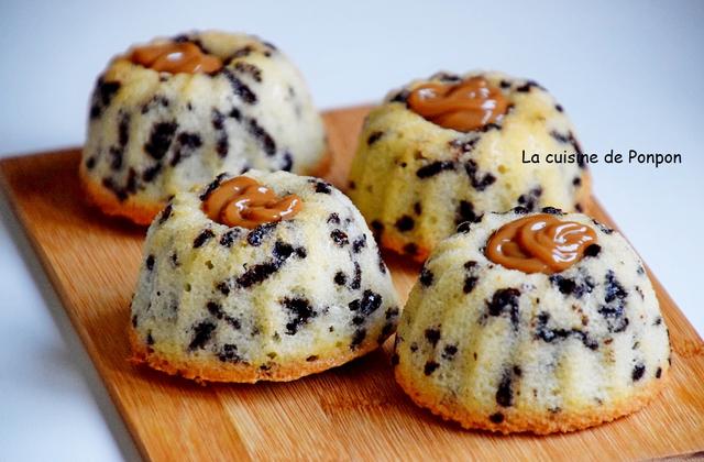 Financier aux vermicelles de chocolat et cœur à la confiture de lait - Photo par Ponpon
