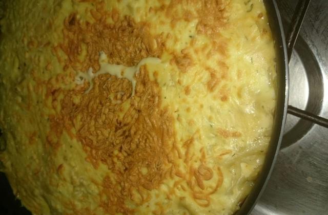Gratin de pâtes aux champignons au morbier - Photo par Invité